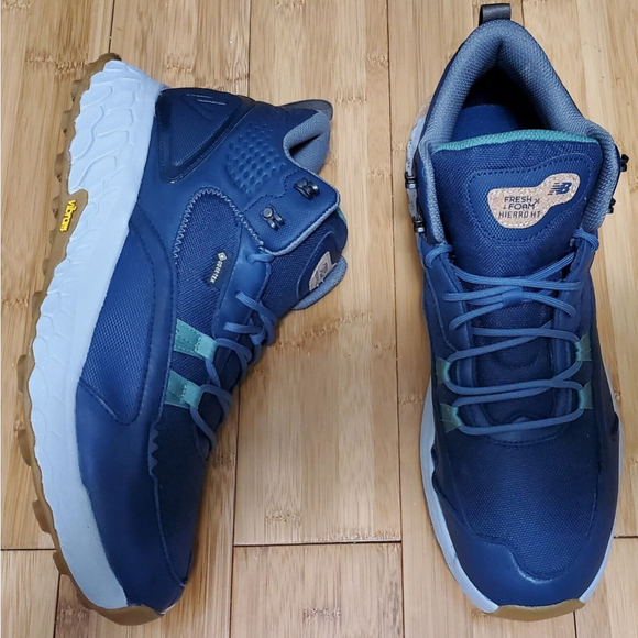 New Balance Men Sz 12 Fresh Foam X Hierro Mid Goretex Blue Hiking Shoes MTHIMCTE - Picture 9 of 15